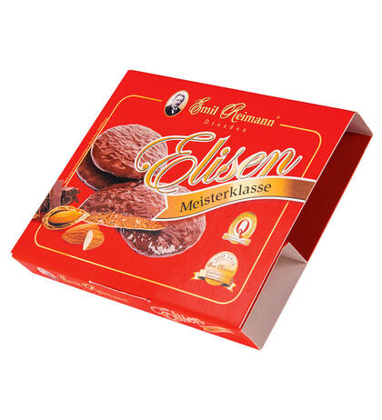 Produktbild fr ' 1 Elisenlebkuchen einzeln mit Zartbitterschokolade berzogen im Geschenkkarton 60g'