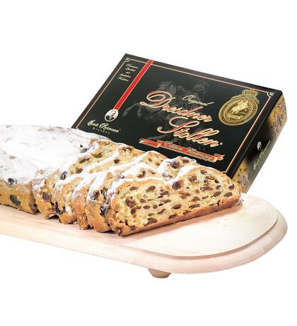 Produktbild fr 'Dresdner Stollen Edition Frstenzug im goldgeprgten Geschenkkarton 750g / 1000g'