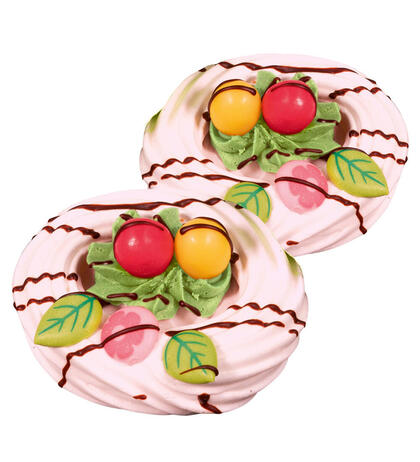 Produktbild fr 'Baiser-Osternester Rosa - mit Kiwicremefllung und Dragee-Eiern (6 Stck)'