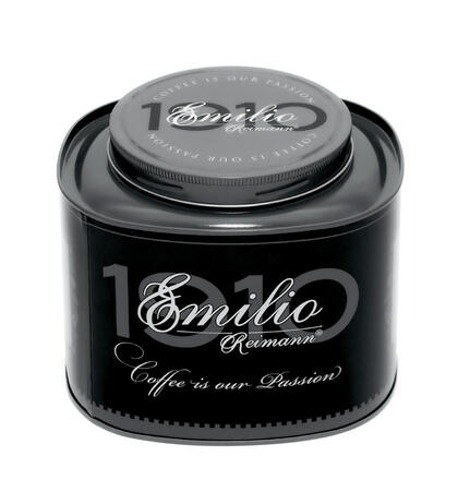 Produktbild für 'Espresso Emilio No. 2 in Schmuckdose - ganze Bohne 500g'