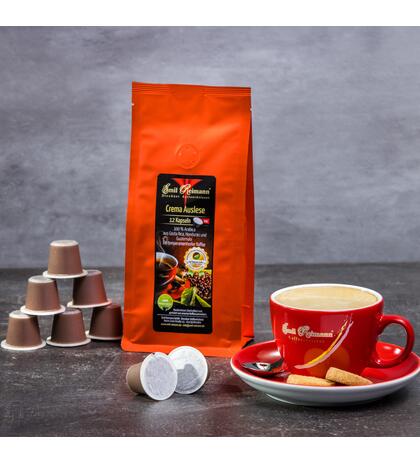 Produktbild für 'Hauskaffee Crema Auslese - 12 Kapseln '