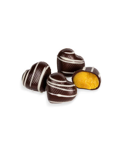 Produktbild für 'Schokoladenherzen mit Mangofüllung'