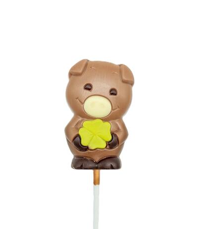 Produktbild f�r 'Vollmilch-Schokoladen Lolly  Gl�cksschwein 35 g'