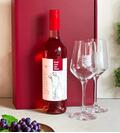 Produktbild fr 'Geschenkpaket Wein Ros mit 2 Glsern'
